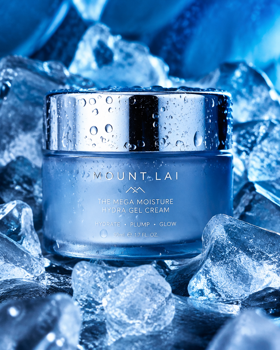 AI generated macro product image with ice